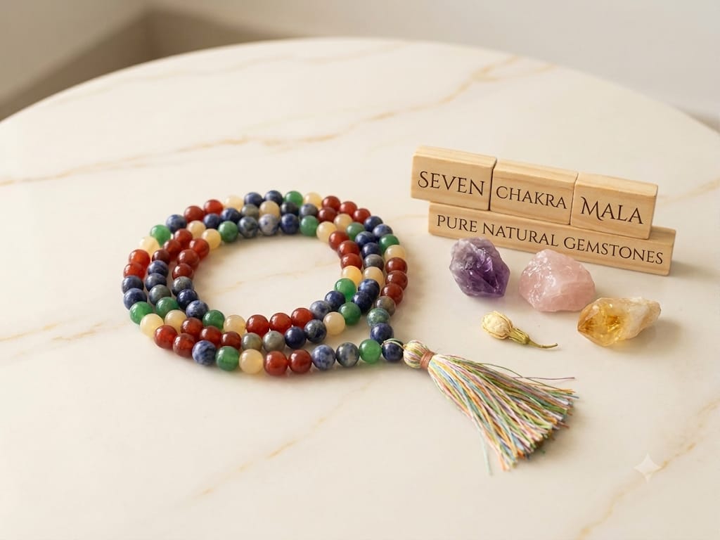 Natural 7 Chakra 108 Beads Mala